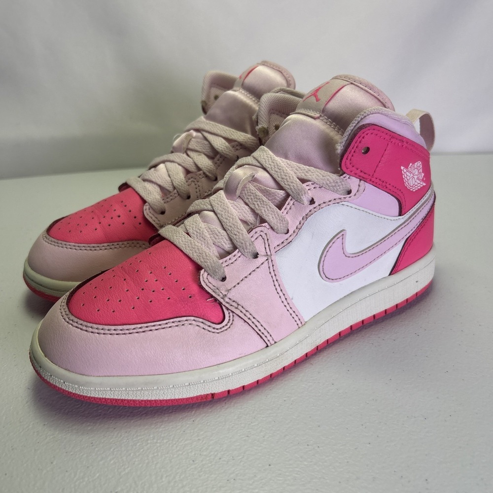 Nike Air Jordan 1 Mid GS Pink Foam China Rose Barbie Size 3Y DQ8423-601